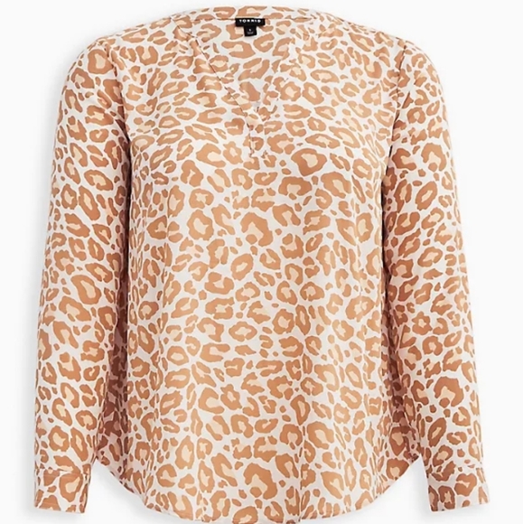 2/$25 Georgette Leopard Blouse - Picture 2 of 10